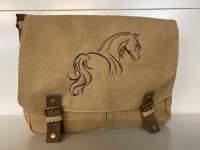 Vintage Tasche mit Pferdesilhouette